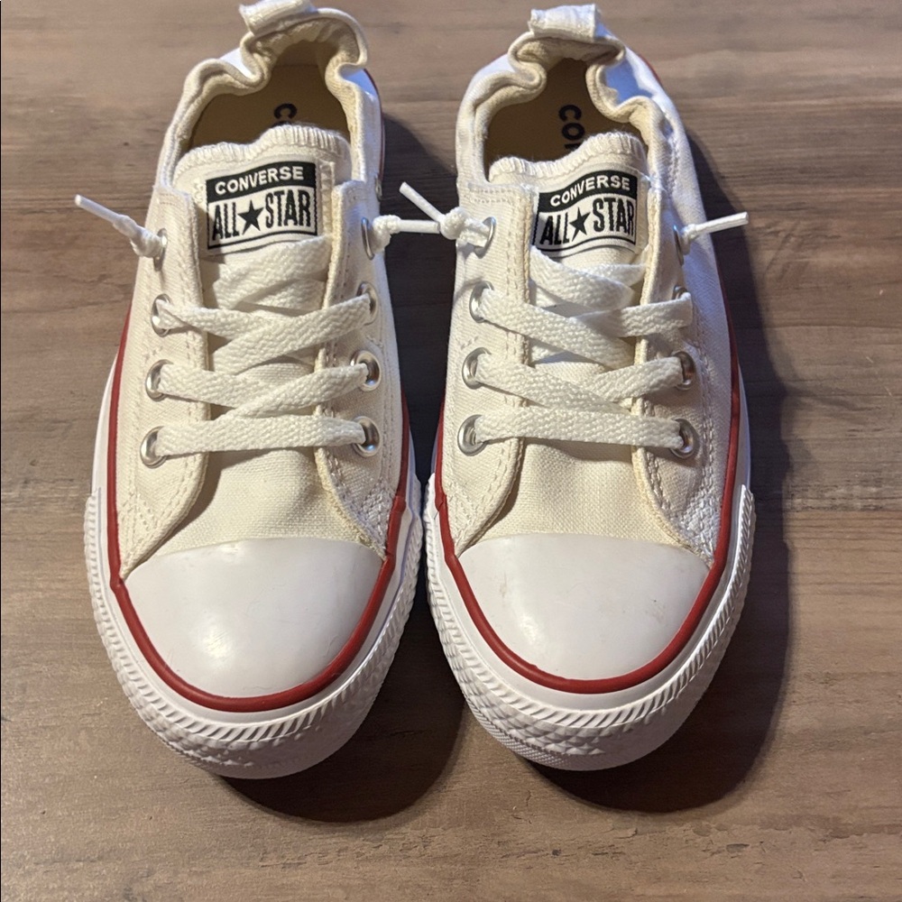 Converse All Star White and Red Sneakers